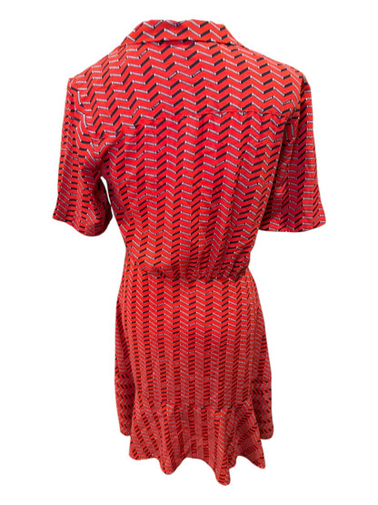Scotch & Soda Maison Scotch “À La Plage” Printed Shirt Dress, Size S