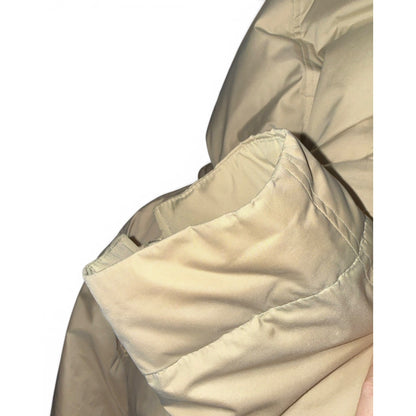 Etro Beige Hooded Quilted Jacket With Striped Lining Large
