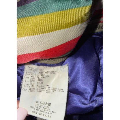 Etro Beige Hooded Quilted Jacket With Striped Lining Large