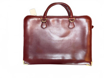 Cartier a Must De Cartier Bordeaux leather briefcase.
