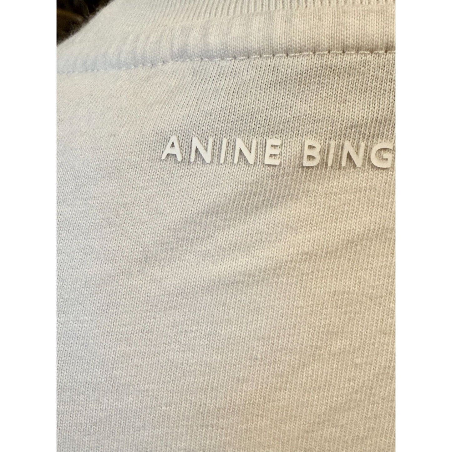 Anine Bing Womens White Long-Sleeve Cotton Top, Medium