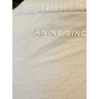 Anine Bing Womens White Long-Sleeve Cotton Top, Medium