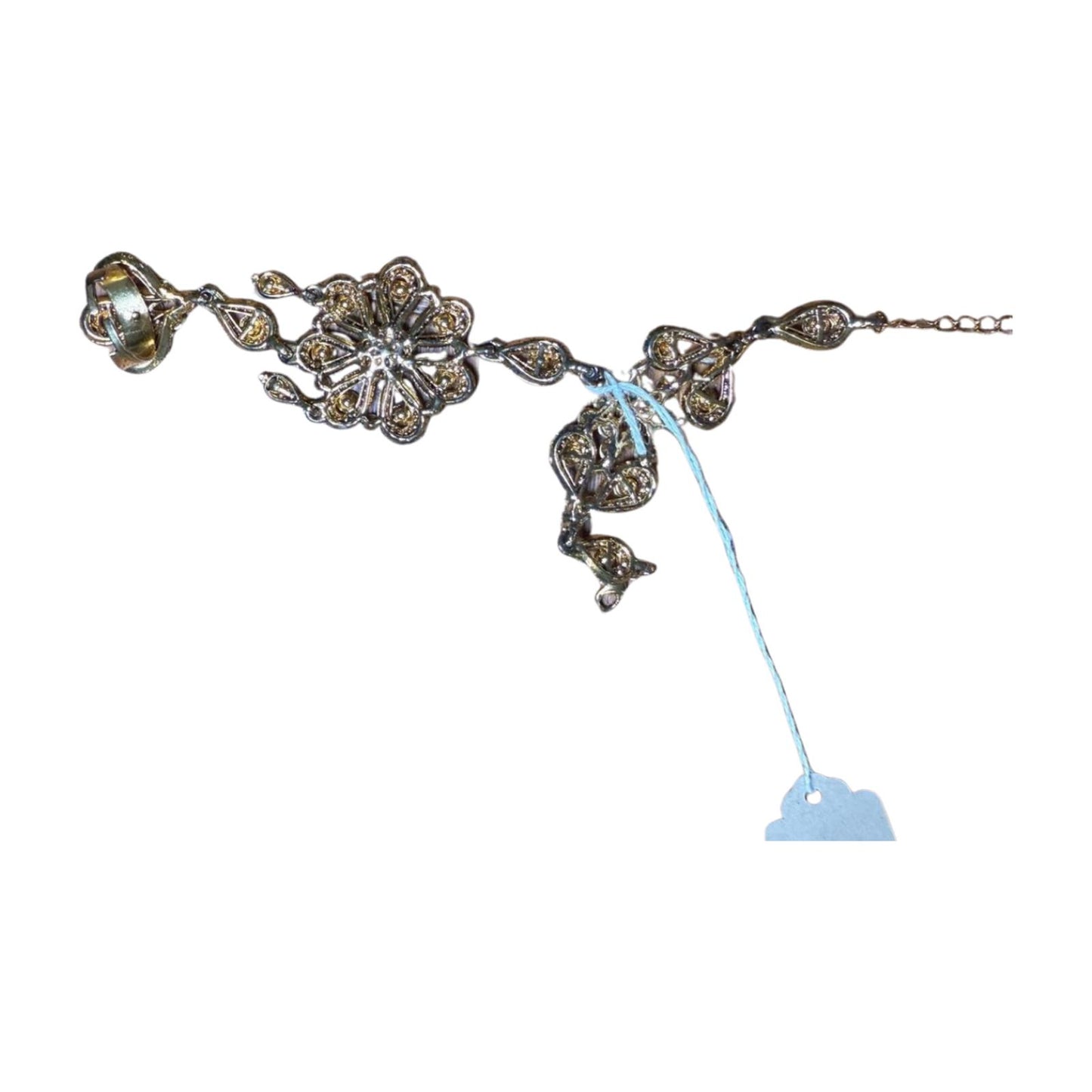Nazila Couture Kyles (Unsigned) Crystal Hand Chain Bracelet & Ring