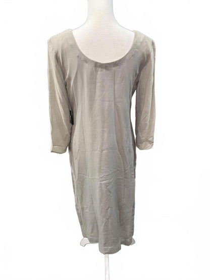 Nazila Couture Blue Gray Handmade Embroidered Silk Kurta Set with Wrap