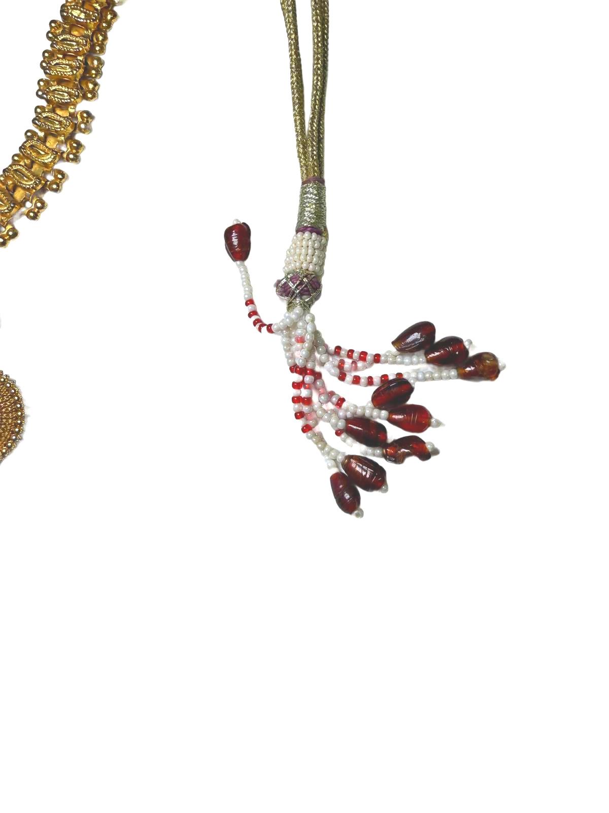 Afghan Gold-Tone Statement Necklace with Multi-Design Pendants