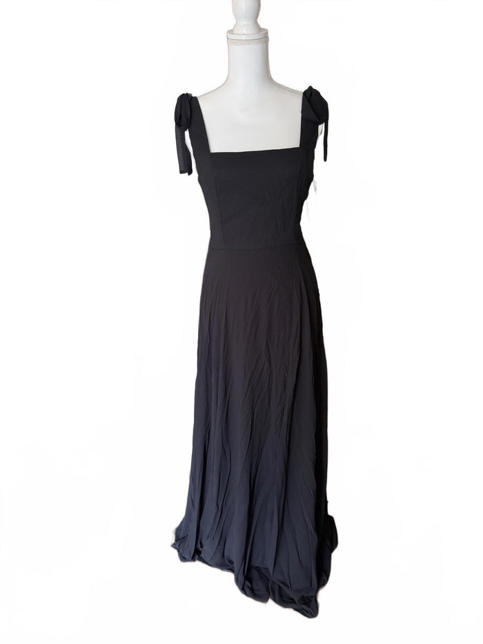 New Lulus Black Formal Dress with Tie Shoulder Straps, Size Small