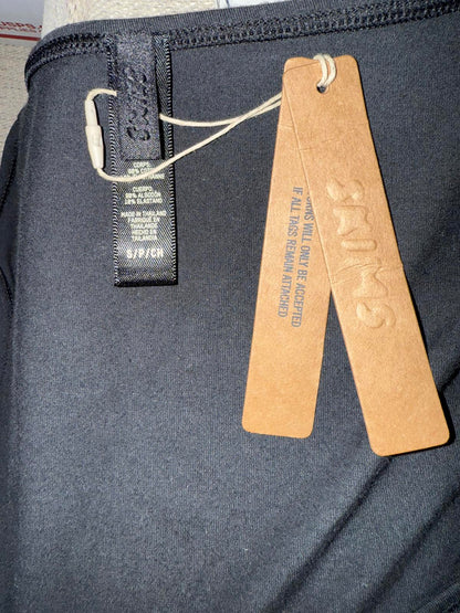 New SKIMS Black Long Sleeve Square Neck Top, Small