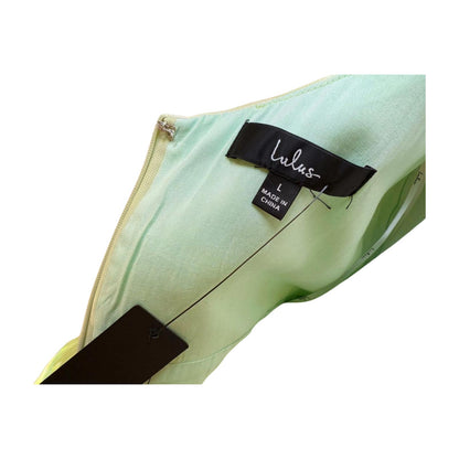 New Lulus Green Floral Mini Dress Size Large