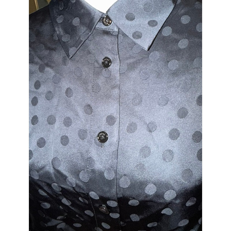 Anine Bing Amanda Black Polka Dot Shirt, Sample Small NWT