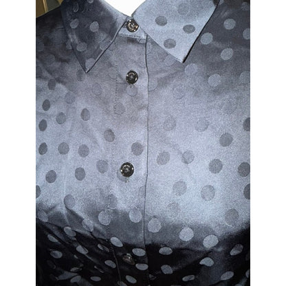 Anine Bing Amanda Black Polka Dot Shirt, Sample Small NWT