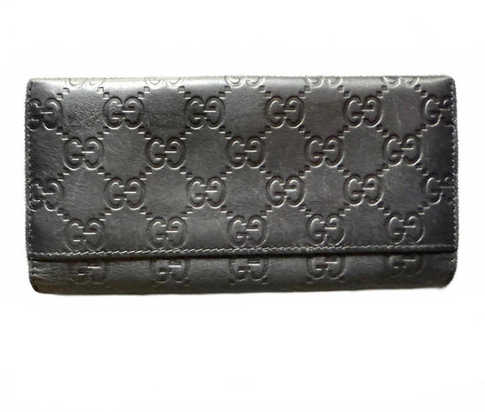 Gucci Black Leather Wallet with GG Logo