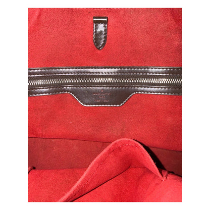 Louis Vuitton Hampstead MM Damier Ebene Tote with Red Lining
