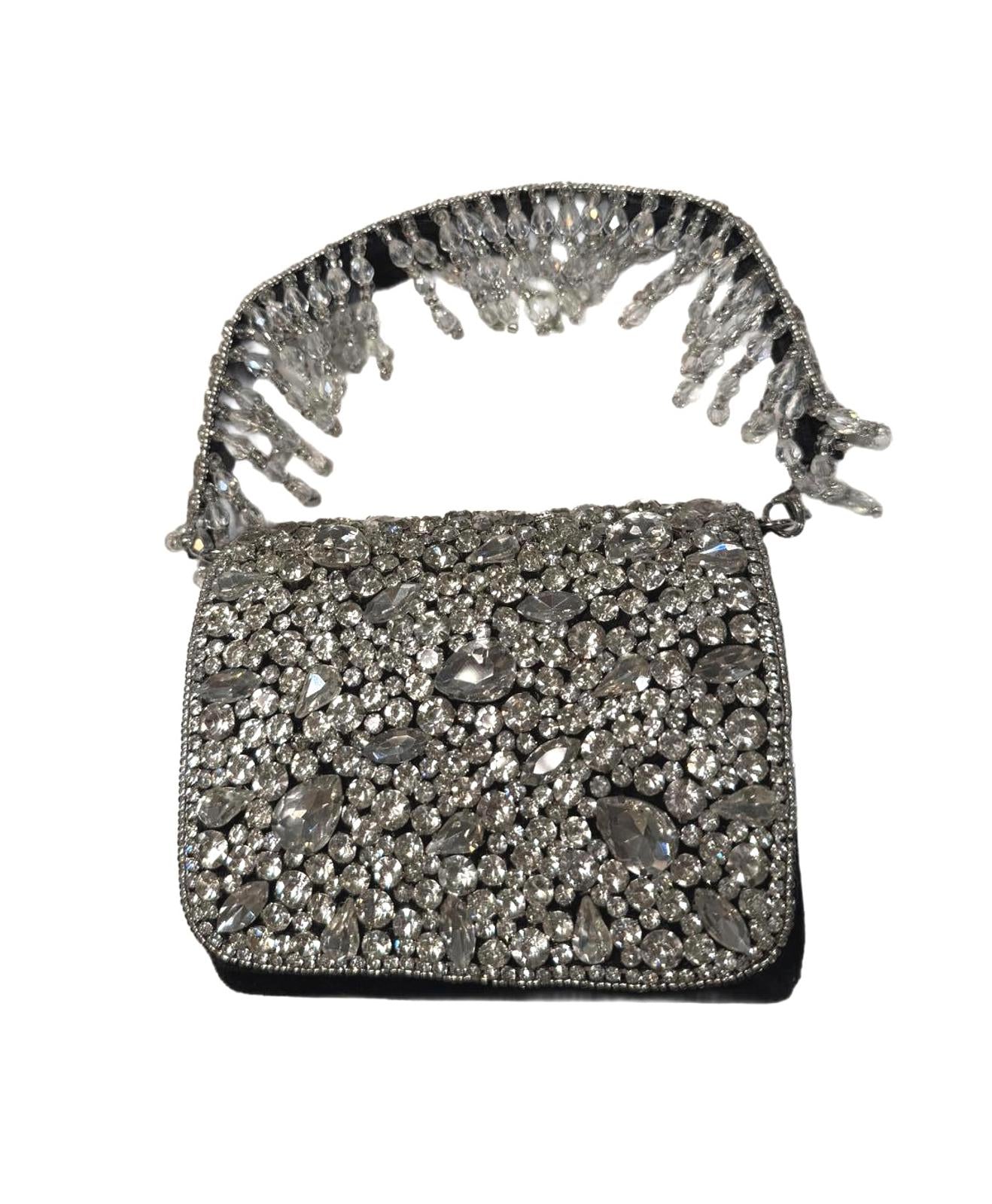 Embellished Evening Bag with Crystal Detailing