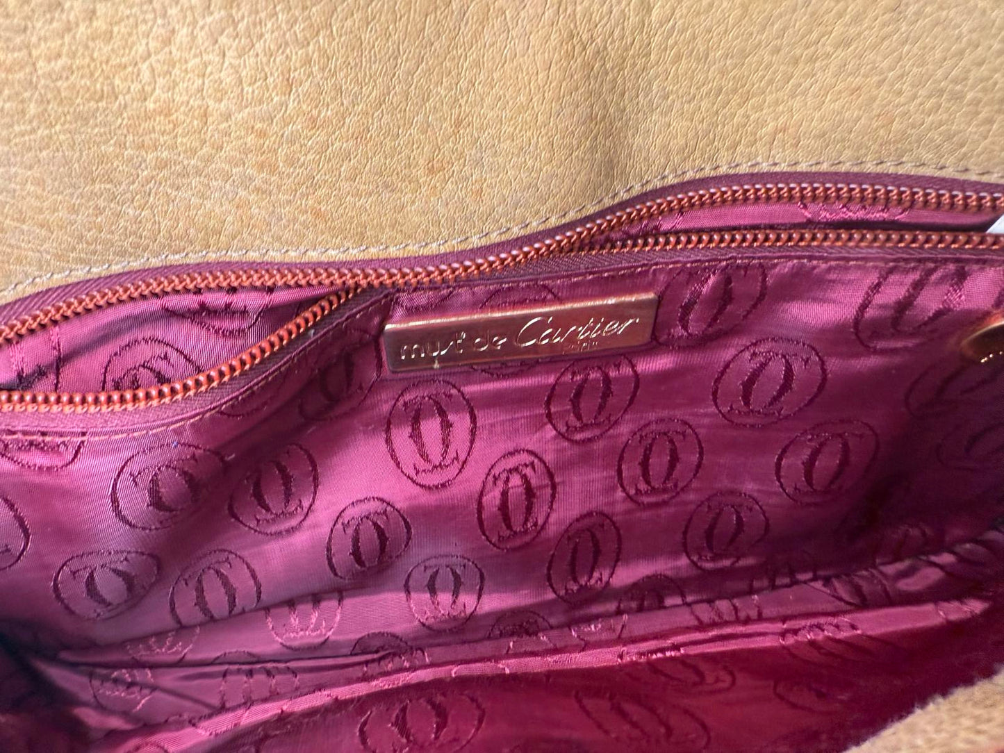 Cartier Brown Leather Clutch Bag