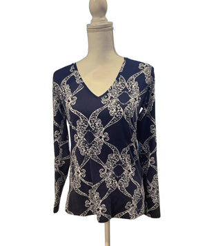 Lilly Pulitzer Jodie V-neck in "Ms. Behave," Medium