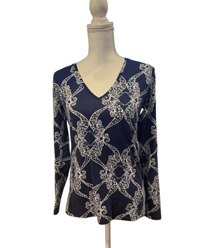 Lilly Pulitzer Jodie V-neck in "Ms. Behave," Medium