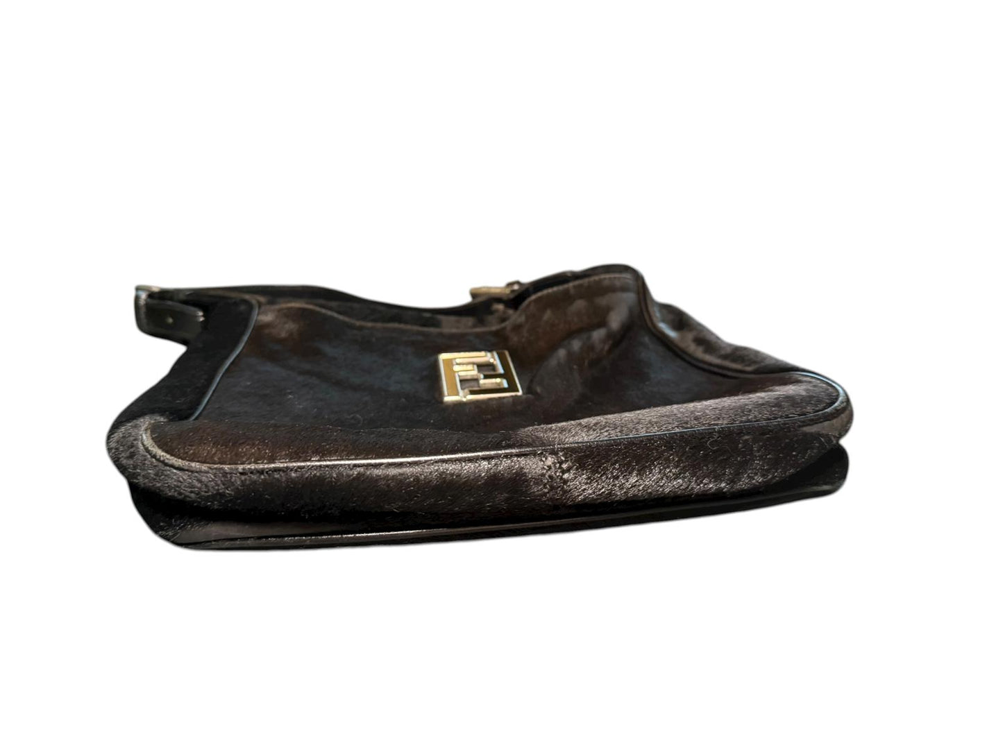 Fendi Black Pony Hair Shoulder Bag