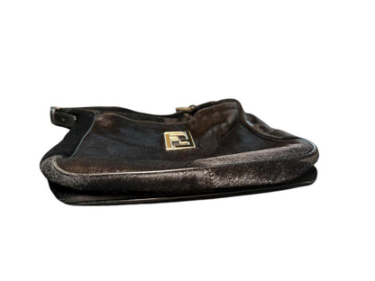 Fendi Black Pony Hair Shoulder Bag