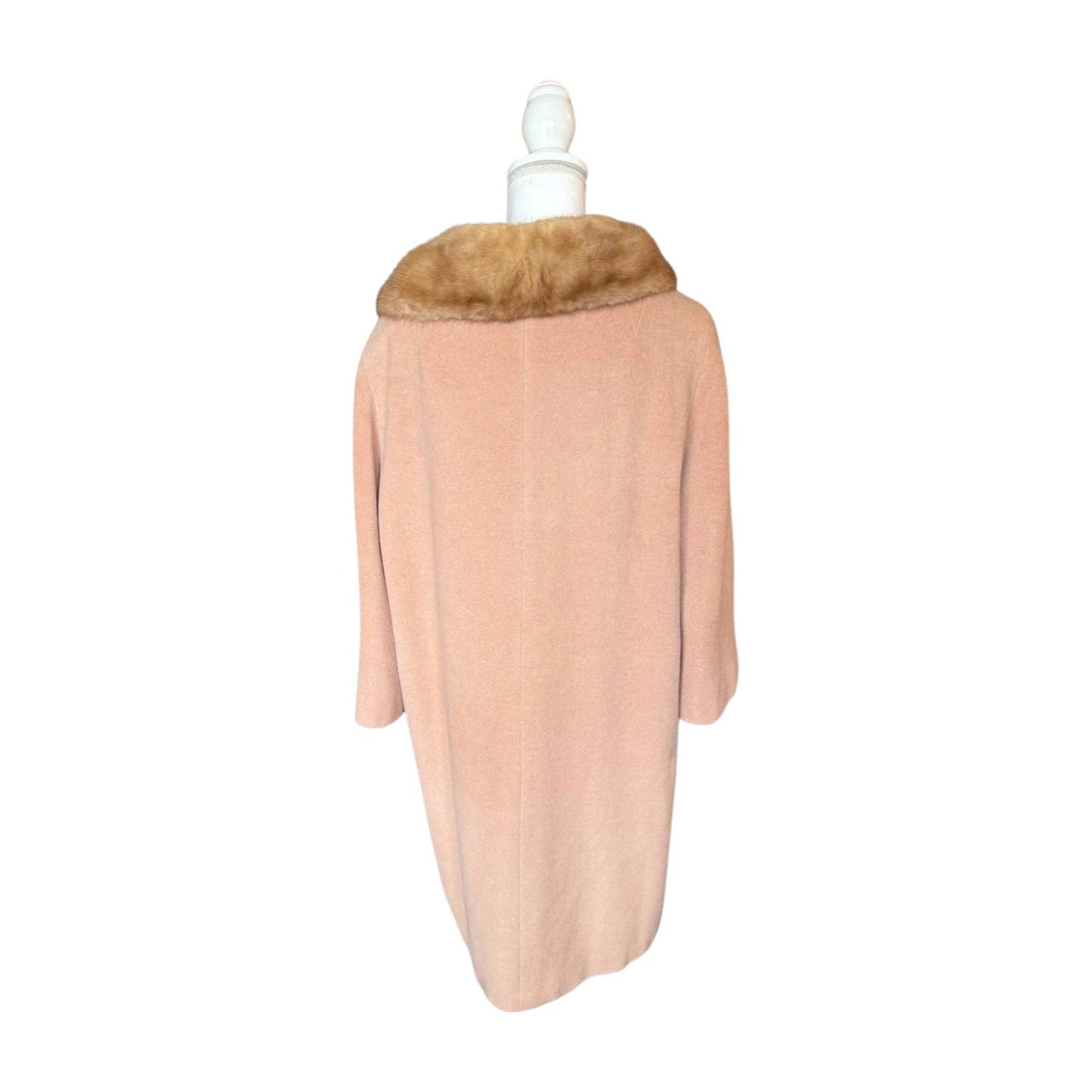 Bernhard Altmann Vintage Wool & Fur Coat, Adormé Collection, Large