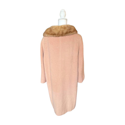 Bernhard Altmann Vintage Wool & Fur Coat, Adormé Collection, Large