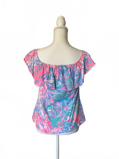 Lilly Pulitzer Floral Off-Shoulder Women's Top, XS