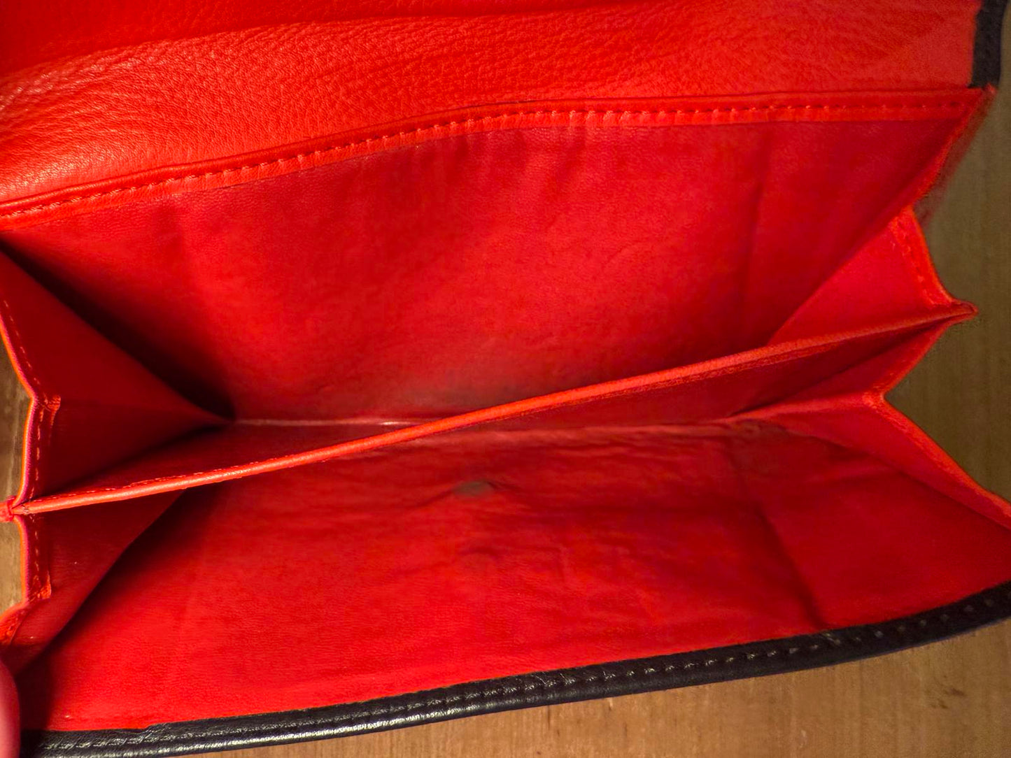 Christian Dior Black Leather Long Wallet with CD Logo