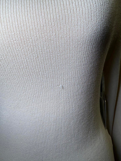 Good American Long Sleeve Knit Top in Cream, Large (NWT)