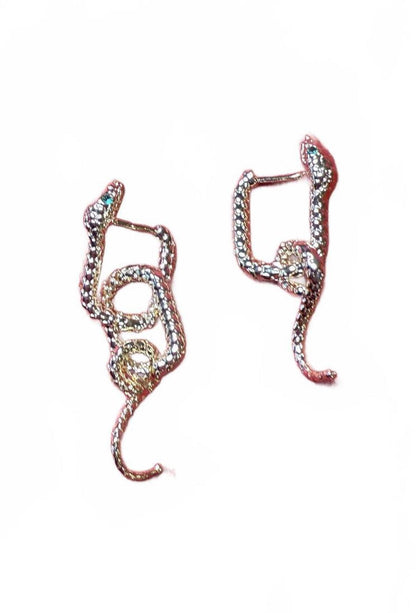 New Nazila Couture Gold Plated Snake Earrings