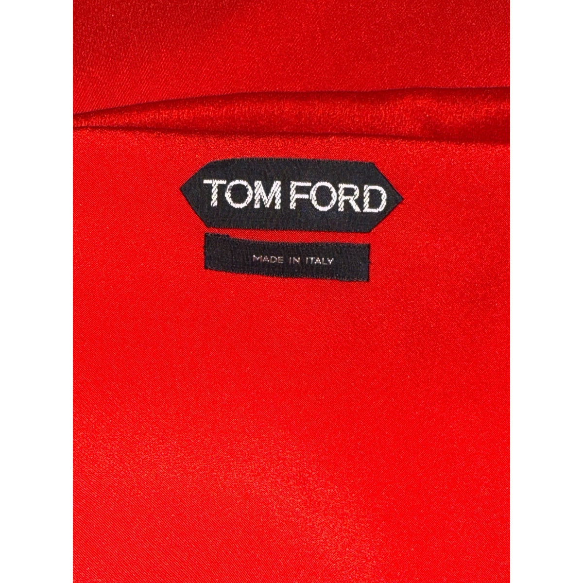 Tom Ford Red Draped Silk Cocktail Dress Made In Italy Size 46