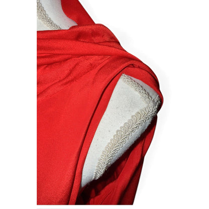 Tom Ford Red Draped Silk Cocktail Dress Made In Italy Size 46