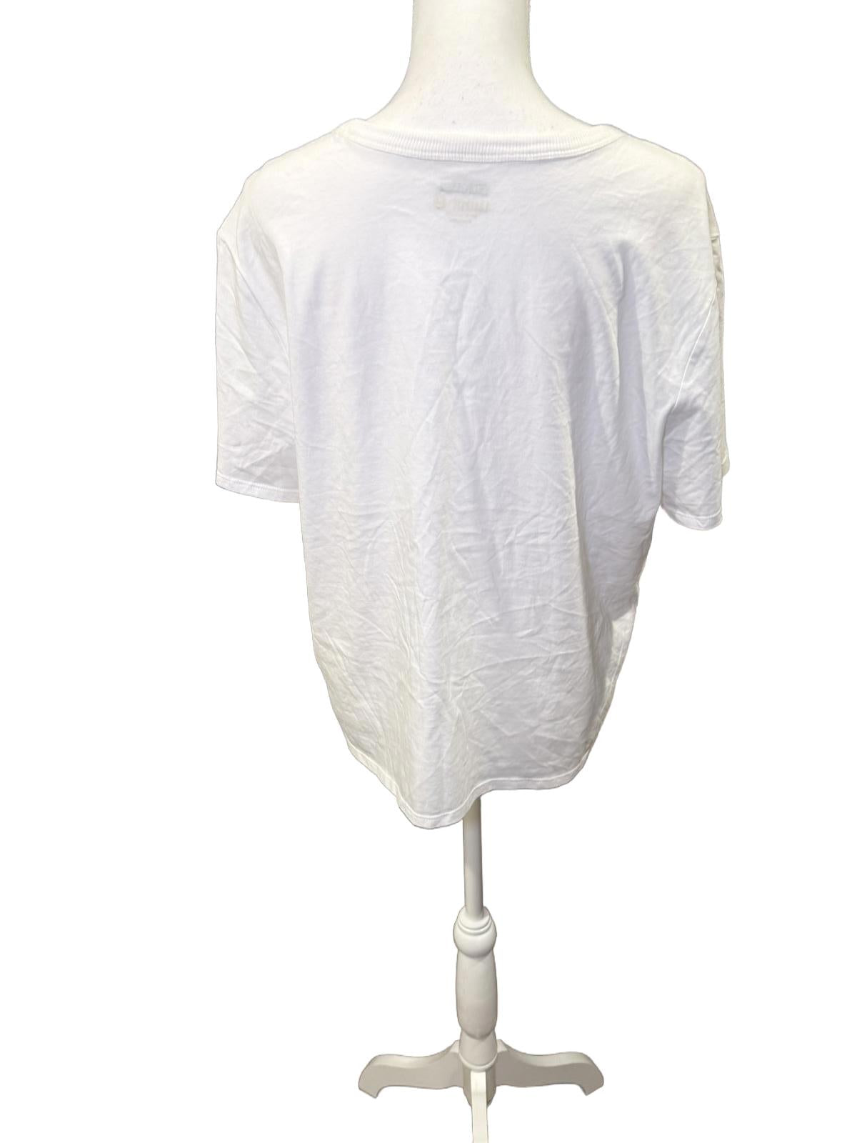 Lilly Pulitzer White Tennis Graphic Short Sleeve T-Shirt, Large NWOT