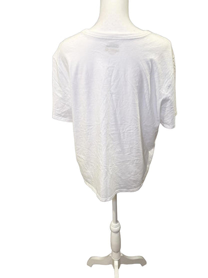 Lilly Pulitzer White Tennis Graphic Short Sleeve T-Shirt, Large NWOT