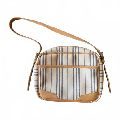 Burberry Nova Check Shoulder Bag Canvas Beige Shoulder Bag