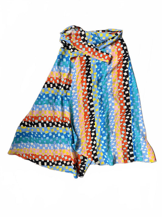 New Diane von Furstenberg Colorful Striped Silk Dress, Size Small