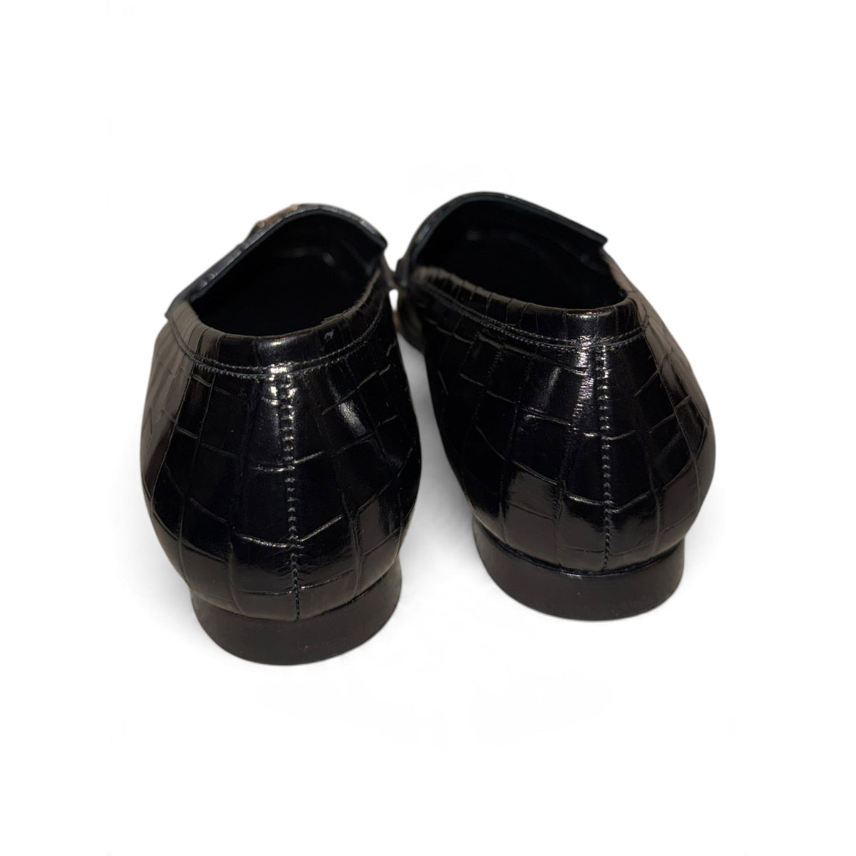 Anine Bing Freya Loafers Black Croc Embossed Leather, EU 37 New