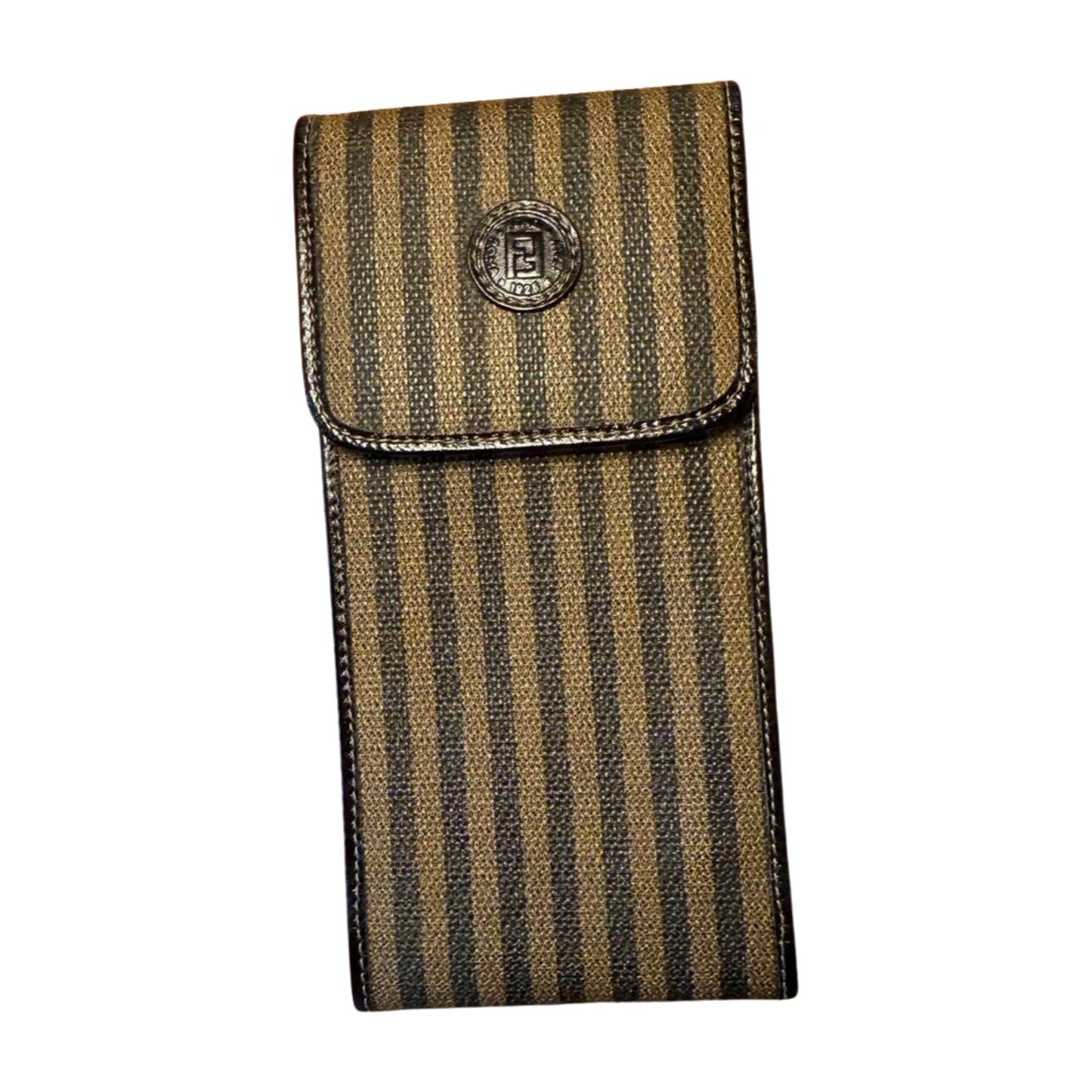 Fendi Vintage Striped Leather Eyeglass Case