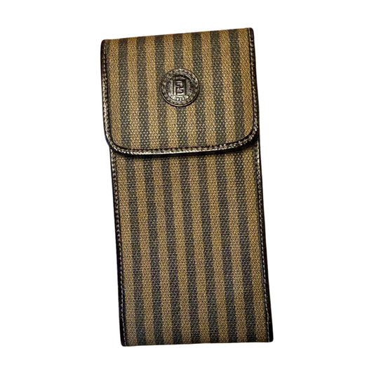 Fendi Vintage Striped Leather Eyeglass Case