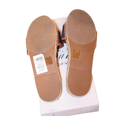 Cinq À Sept Josephine Denim Espadrille Slide Sandals, Size 40 New
