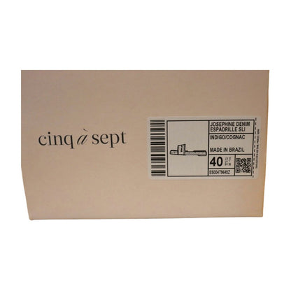 Cinq À Sept Josephine Denim Espadrille Slide Sandals, Size 40 New