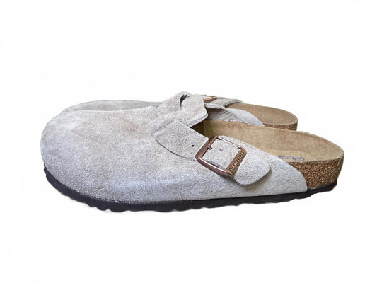 Birkenstock New Suede Leather Mules with Buckle, size 41