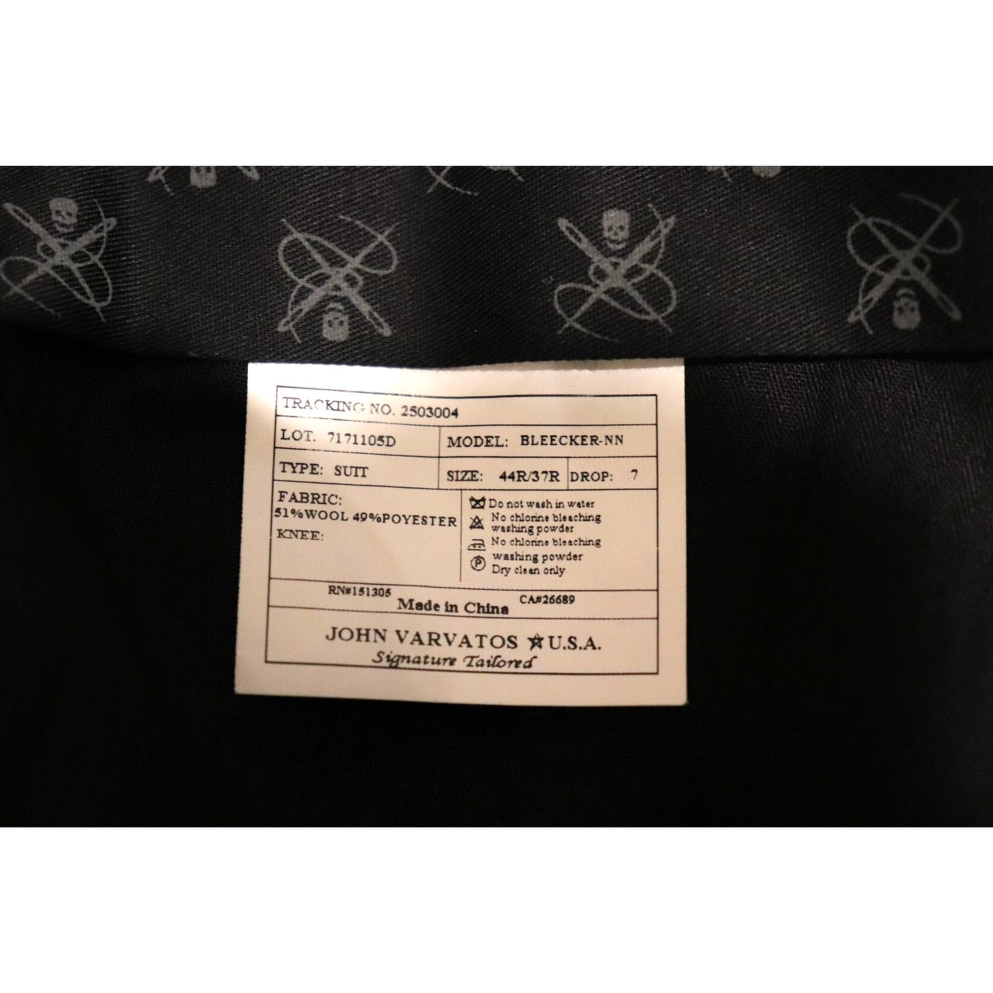John Varvatos Mens Bleeker Tailored Wool Blend Suit Pants, 44R/37R New