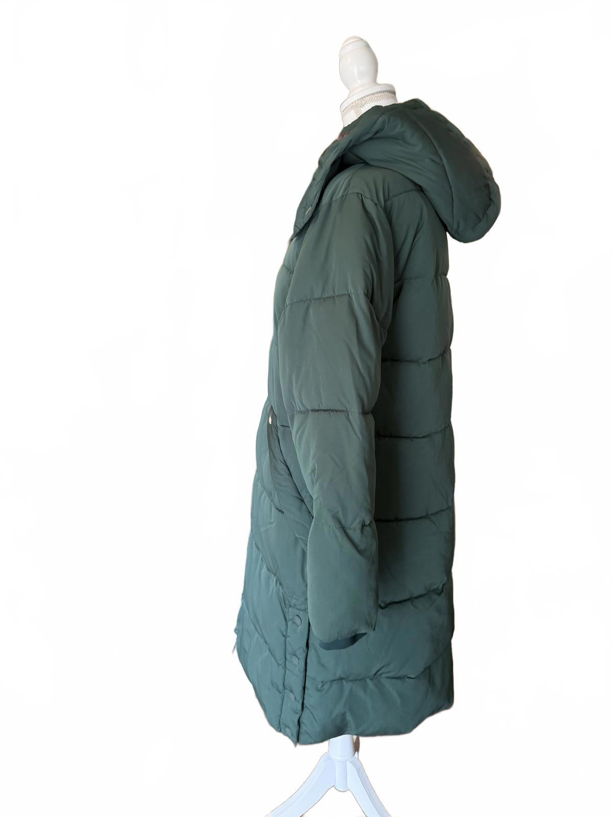 New Scotch and Soda Long Green Puffer Coat, Medim