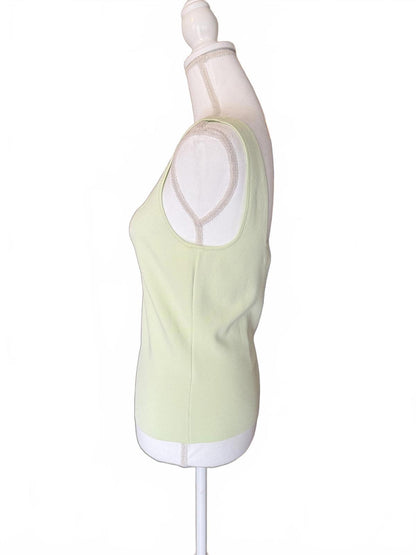 New Vince Light Green Sweetheart Knit Tank, Size Large