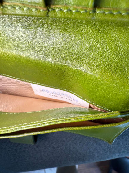 Bottega Veneta  Green Leather Women's Wallet
