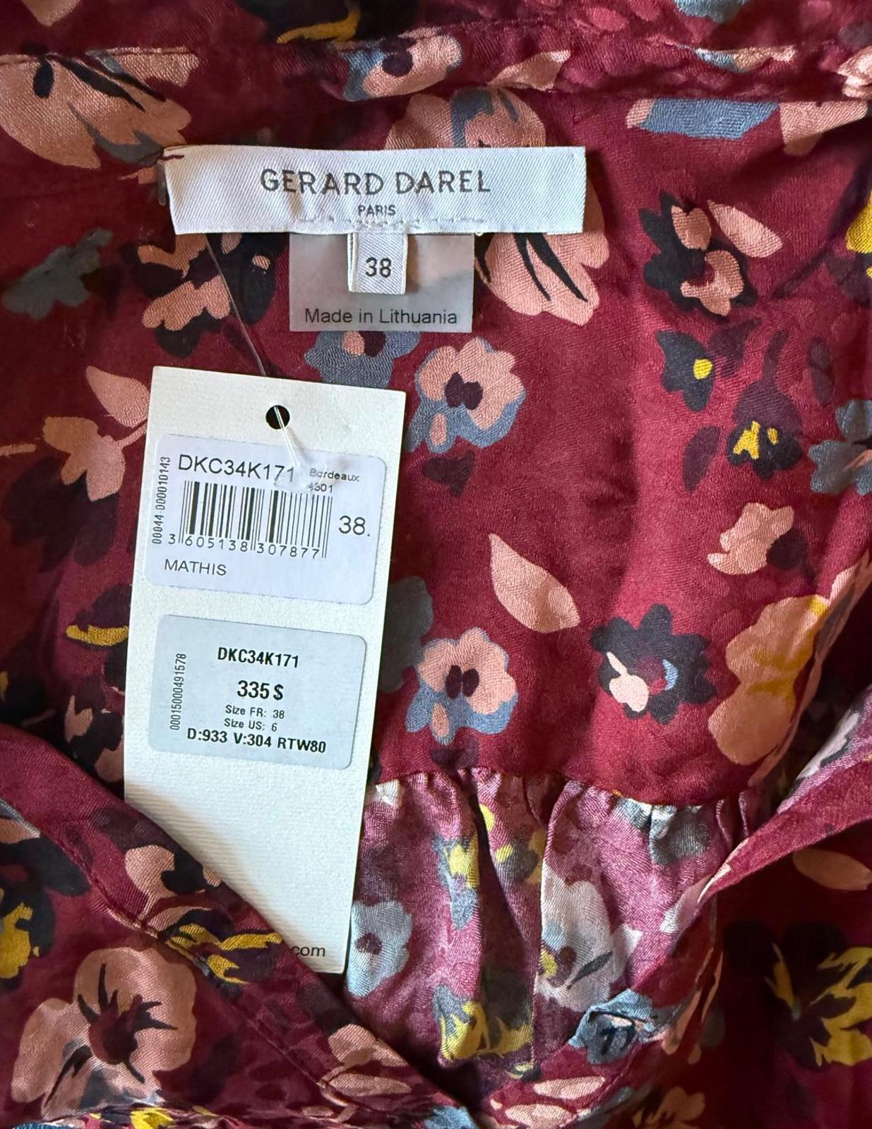 New Gerard Darel Paris Floral Blouse – Size 38 (US s6)
