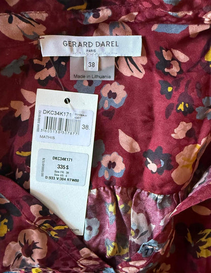 New Gerard Darel Paris Floral Blouse – Size 38 (US s6)