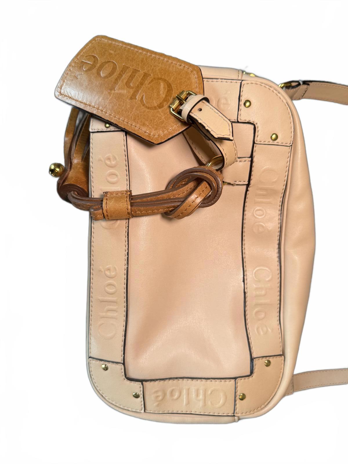 Chloé Beige Eden Leather Crossbody Bag (0746)