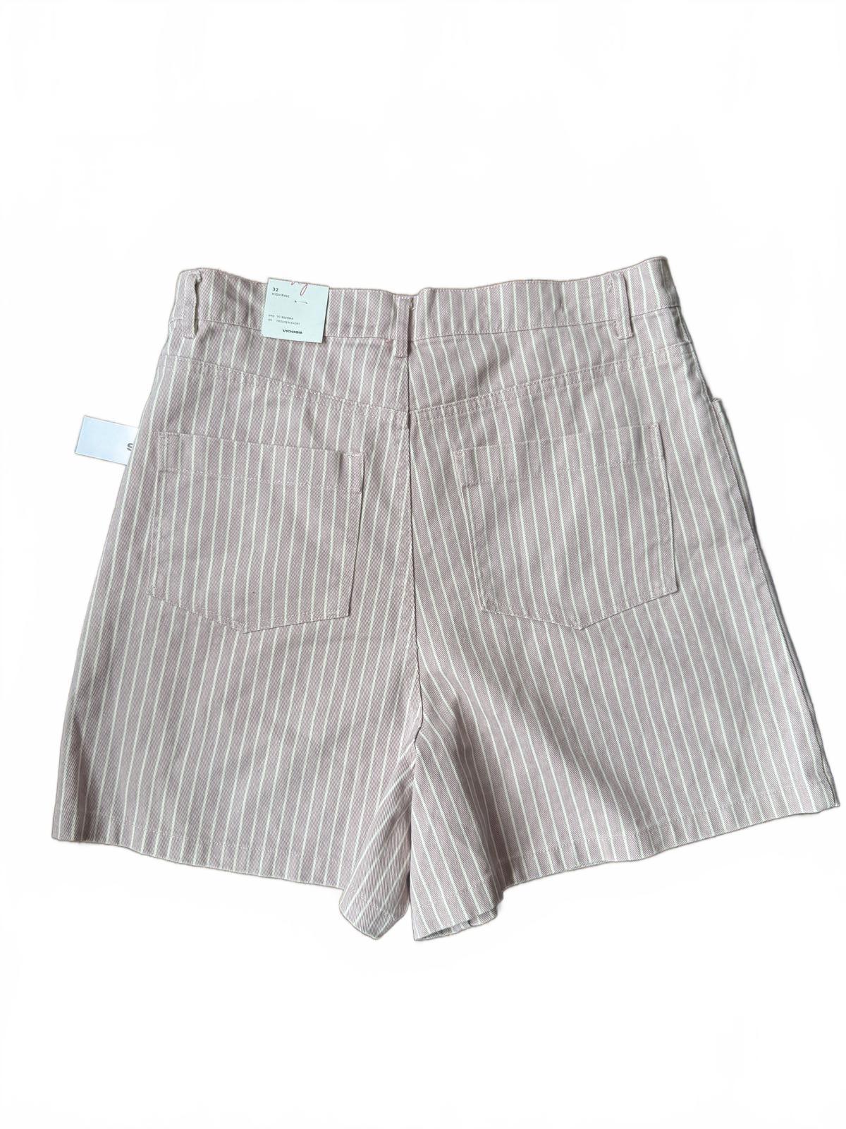 New Vigoss Women's High Rise Striped Casual Shorts, size 32