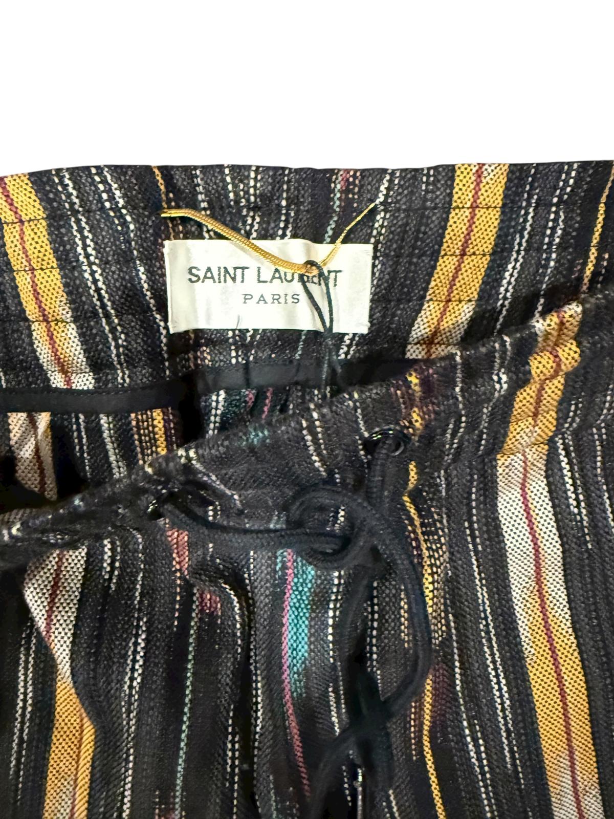 New Saint Laurent Paris Multicolor Striped Pants, Women’s FR 36 (US 4)