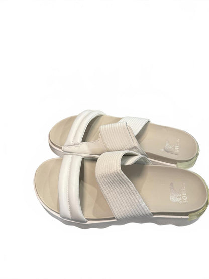 Sorel Women's White Slide Sandals, size 11